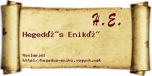 Hegedűs Enikő névjegykártya